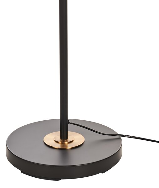 Stojací lampa LENNON Nastavitelná Kov Černá