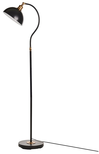 Stojací lampa LENNON Nastavitelná Kov Černá