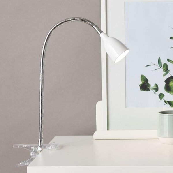 Brilliant G92936/05 Stolní klipová lampa ANTHONY bílá