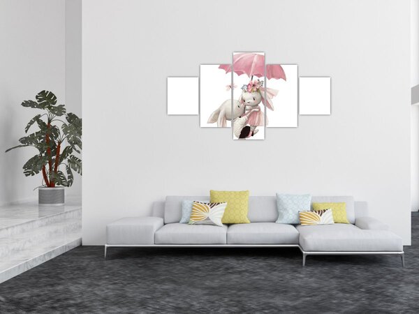 Obraz - Akvarelové zvířátko N⁰3 (125x70 cm)