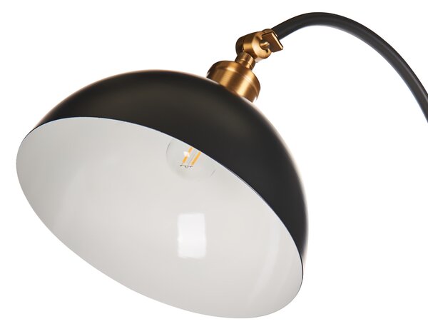 Stojací lampa LENNON Nastavitelná Kov Černá
