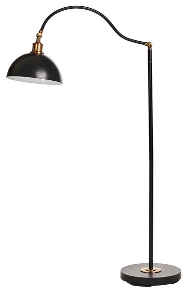 Stojací lampa LENNON Nastavitelná Kov Černá