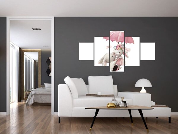 Obraz - Akvarelové zvířátko N⁰3 (125x70 cm)