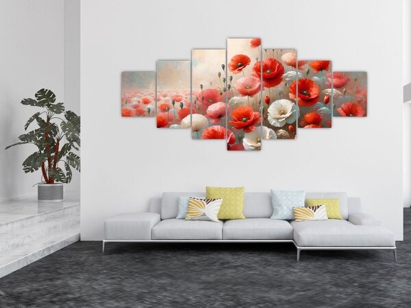 Obraz - Malba vlčích máků (210x100 cm)