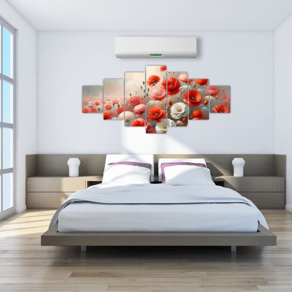 Obraz - Malba vlčích máků (210x100 cm)
