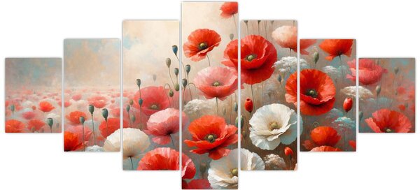 Obraz - Malba vlčích máků (210x100 cm)