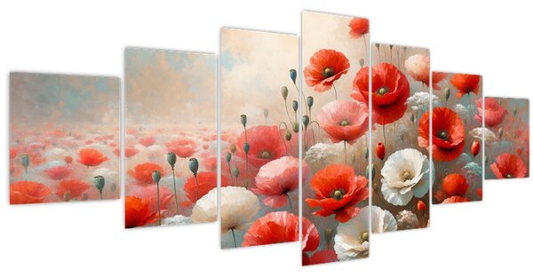 Obraz - Malba vlčích máků (210x100 cm)