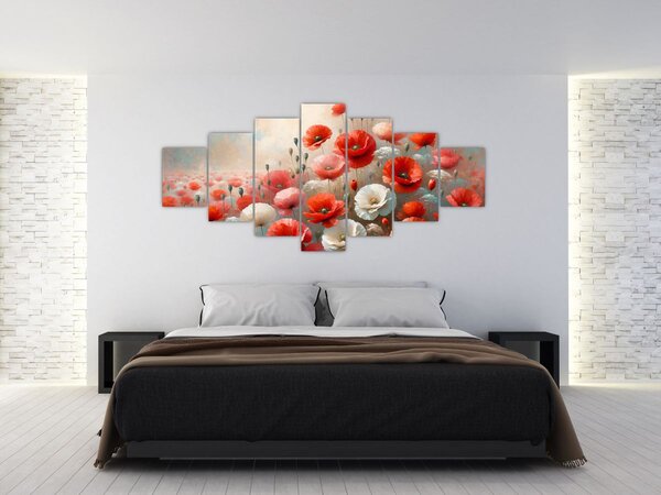 Obraz - Malba vlčích máků (210x100 cm)