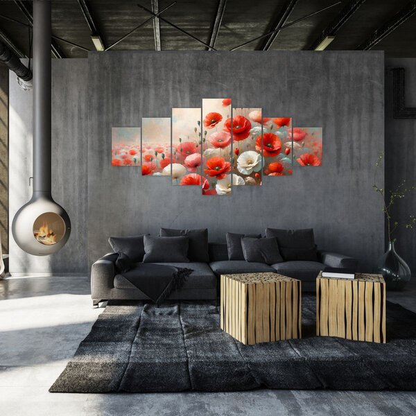 Obraz - Malba vlčích máků (210x100 cm)