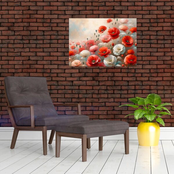 Obraz - Malba vlčích máků (70x50 cm)