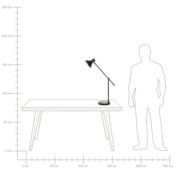 Stolní lampa PINKEEN Kov Černá