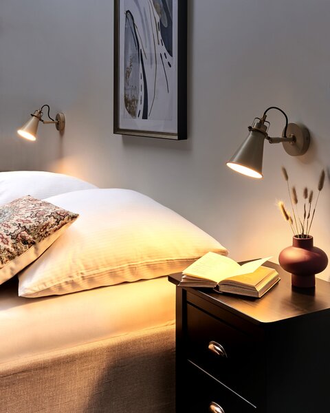 Sada 2 nástěnných lamp MOYOLA Béžová Kov Nastavitelná