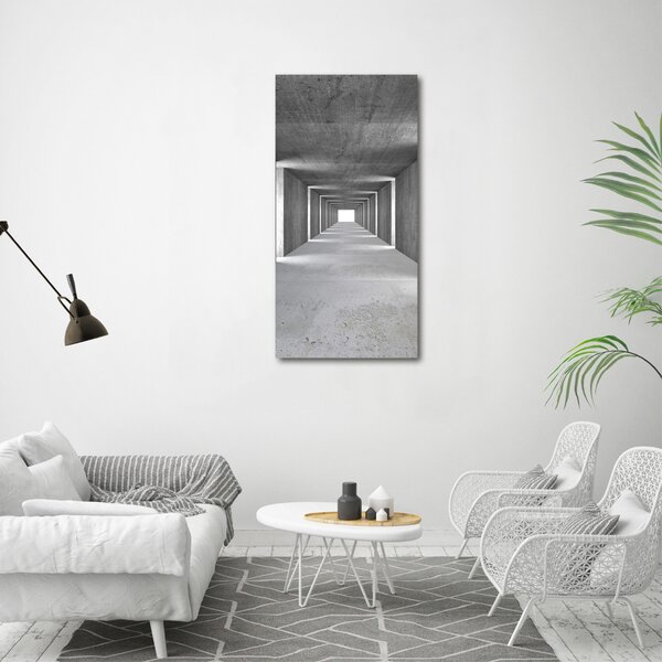 Vertikální Foto-obraz canvas na rámu Betonový tunel ocv-73367796
