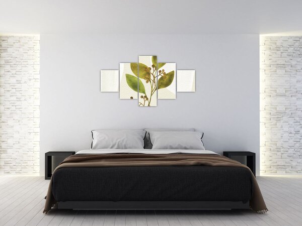 Obraz - Akvarelová větvička N⁰1 (125x70 cm)