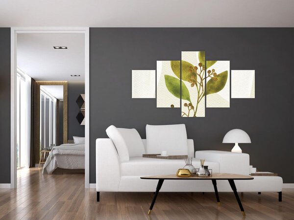 Obraz - Akvarelová větvička N⁰1 (125x70 cm)