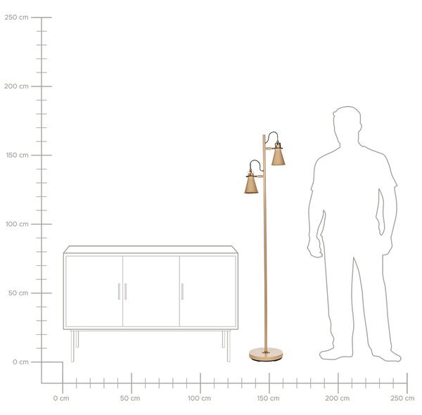 Stojací lampa MOYOLA Nastavitelná Kov Béžová