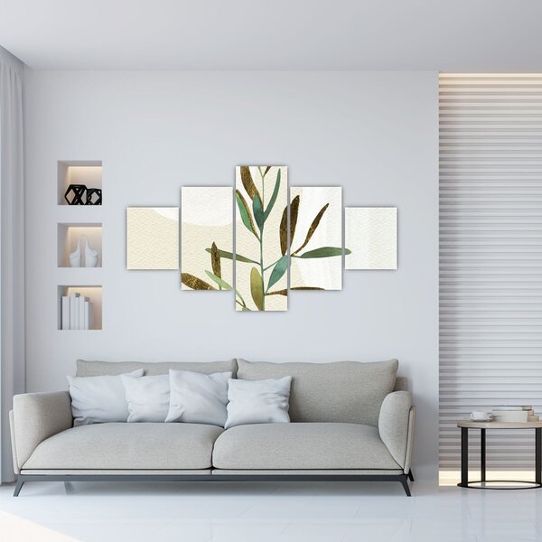 Obraz - Akvarelová větvička N⁰2 (125x70 cm)