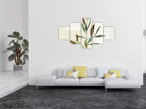 Obraz - Akvarelová větvička N⁰2 (125x70 cm)
