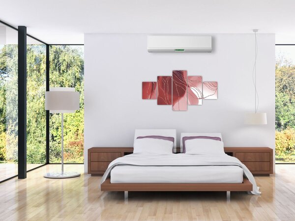 Obraz - Červená abstraktní květina N⁰1 (125x70 cm)
