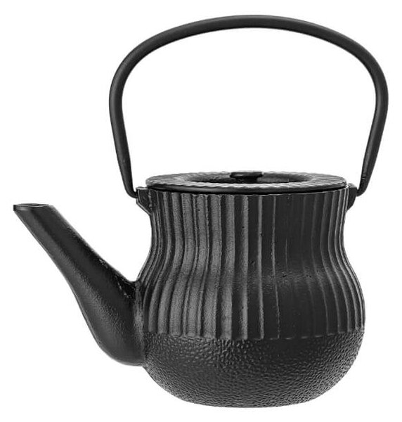 LITINOVÁ KONVICE NA ČAJ AMANDA 850 ML ČERNÁ
