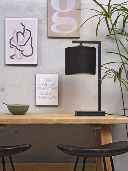 STOLNÍ LAMPA BOSTON ČERNÁ