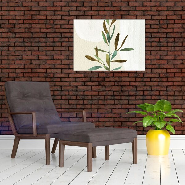 Obraz - Akvarelová větvička N⁰2 (70x50 cm)