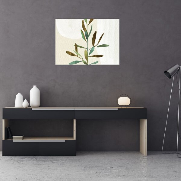 Obraz - Akvarelová větvička N⁰2 (70x50 cm)