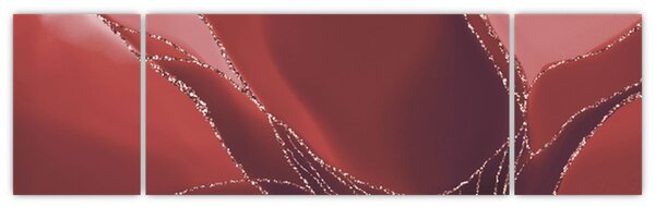 Obraz - Červená abstraktní květina N⁰2 (170x50 cm)