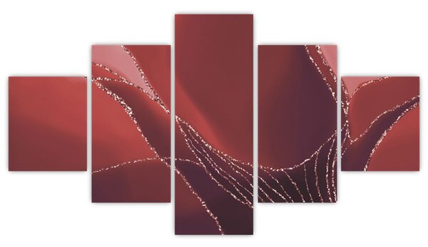 Obraz - Červená abstraktní květina N⁰2 (125x70 cm)
