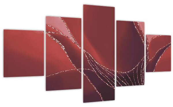 Obraz - Červená abstraktní květina N⁰2 (125x70 cm)