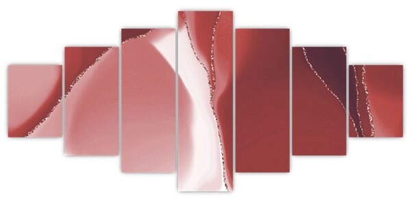 Obraz - Červená abstraktní květina N⁰3 (210x100 cm)