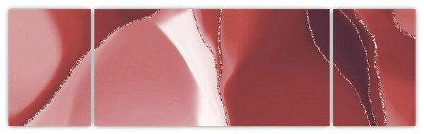 Obraz - Červená abstraktní květina N⁰3 (170x50 cm)