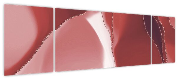 Obraz - Červená abstraktní květina N⁰3 (170x50 cm)