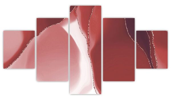 Obraz - Červená abstraktní květina N⁰3 (125x70 cm)
