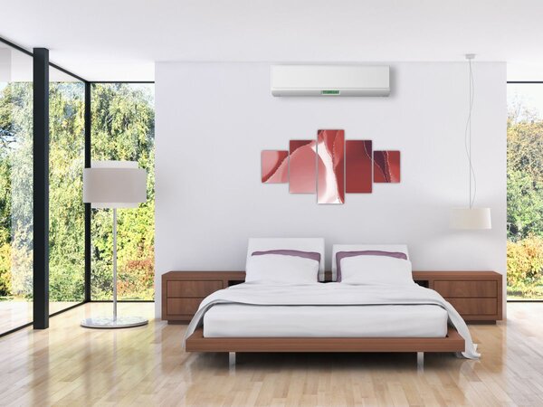 Obraz - Červená abstraktní květina N⁰3 (125x70 cm)