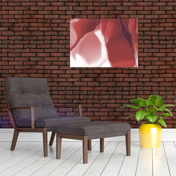 Obraz - Červená abstraktní květina N⁰3 (70x50 cm)