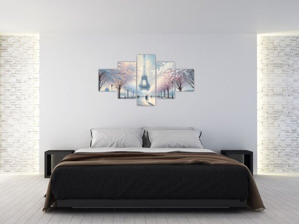 Obraz - Malba z Paříže (125x70 cm)