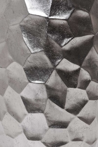 Luxusní květináč AMOLAR, sklolaminát, horní průměr 41 cm x výška 75 cm, stříbrný