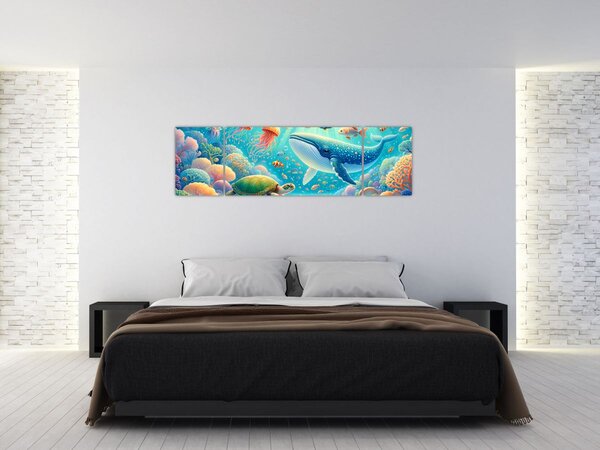 Obraz - Svět pod hladinou (170x50 cm)