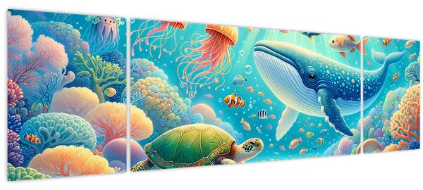 Obraz - Svět pod hladinou (170x50 cm)