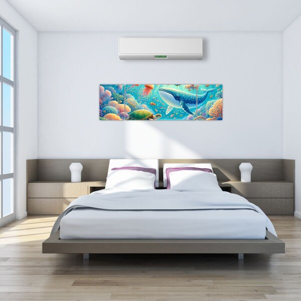 Obraz - Svět pod hladinou (170x50 cm)