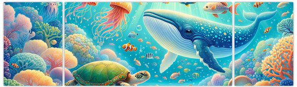 Obraz - Svět pod hladinou (170x50 cm)
