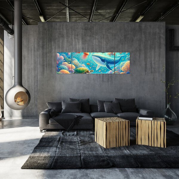 Obraz - Svět pod hladinou (170x50 cm)