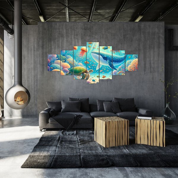 Obraz - Svět pod hladinou (210x100 cm)