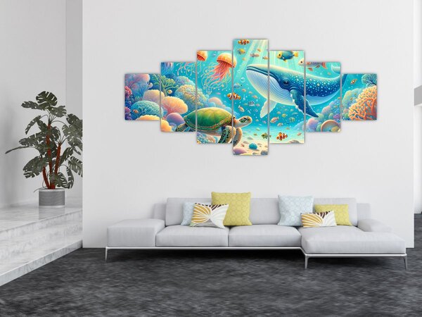 Obraz - Svět pod hladinou (210x100 cm)