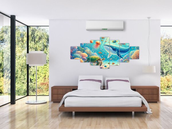 Obraz - Svět pod hladinou (210x100 cm)