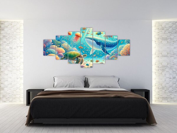 Obraz - Svět pod hladinou (210x100 cm)