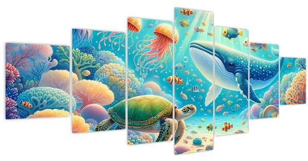 Obraz - Svět pod hladinou (210x100 cm)