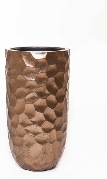 Luxusní květináč AMOLAR, sklolaminát, horní průměr 41 cm x výška 75 cm, bronzový