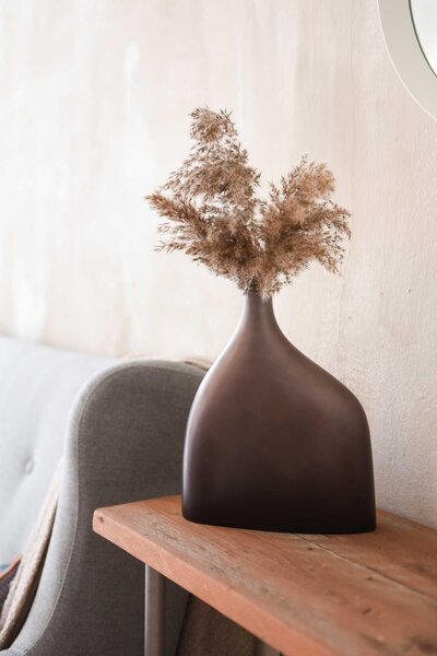 Okrasná stolní váza ELEGANTA, sklolaminát, výška 30 cm, bronzová